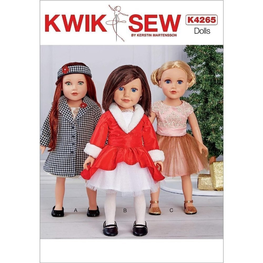 Kwik Sew Sewing Pattern 4265 18" Doll Clothes